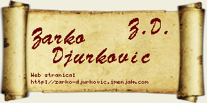 Žarko Đurković vizit kartica